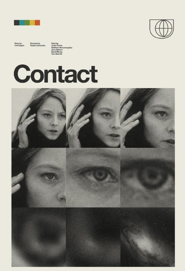 Pôster editorial Contact — referência visual Vega